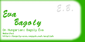 eva bagoly business card